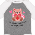 thumbnail image 4 of Inktastic My Great Grandma Loves me- bear and hearts Boys or Girls Long Sleeve Baby Bodysuit, 4 of 5