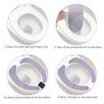 thumbnail image 5 of Unique Bargains 4 Pair Toilet Seat Cover Pad Bathroom Warm Toilet Seat Cushion Washable Reusable Purple L Size, 5 of 6