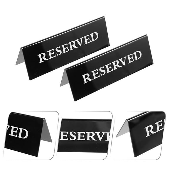 HOMOBABE Event Reserved Signs Modern 6Pcs 5.9x1.9x1.6In For Weddings