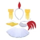 thumbnail image 2 of Disfraces de pollo de Pascua, disfraz de pollo, diadema de pollito, accesorios de cola, 6 piezas, 2 of 7