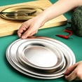 thumbnail image 1 of LEEYNEER Liquidation! Acier de Cuisson pour Four Ensemble de Moules à Pizza Chef Acier Inoxydable Moules à Pizza Ronds Plateau à Pizza pour Pizza Tarte Gâteau Biscuit Robuste et Durable Four, Assiettes Dorées Liquidation, 1 of 7