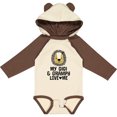 thumbnail image 3 of Inktastic Gigi and Grampy Love Me Grandson Lion Boys Long Sleeve Baby Bodysuit, 3 of 5