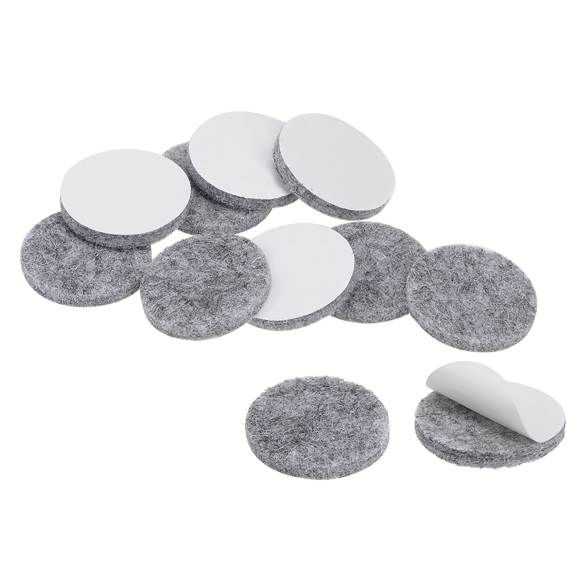 Furniture Pads Adhesive Felt Pads, 23mm Dia 3mm Thick Floor Protector Round Gray 48Pcs