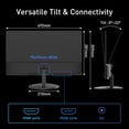thumbnail image 3 of SANSUI Moniteur 22 Pouces 120Hz, Moniteur d'Ordinateur FHD Rapport de Contraste 4000:1 avec Synchronisation Adaptative, HDR 100 % sRGB, HDMI x 2, Montage VESA, Protection des Yeux pour la Maison/o, 3 of 8