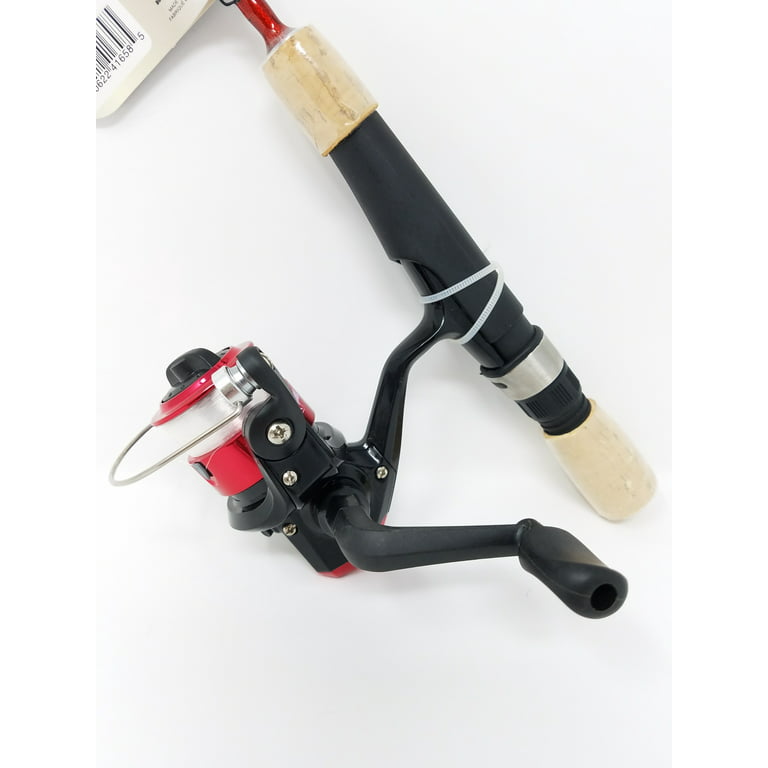 Beaver Dam Titanium Carbon Fiber Ice Fishing Tip Stick Fishing Rod Combo 26  In., with 4 lb. test line 