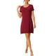 thumbnail image 2 of INSPIRE CHIC Camisón de Mujer de Manga Corta con Volantes, Vestido de Noche, Ropa de Casa, Camisones, Rojo, 2 of 5