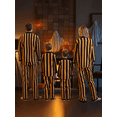 thumbnail image 5 of Family Matching Halloween Pajama Sets Striped Long Sleeve Tops and Pants Fall Sleepwear Outfit, 5 of 6