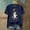 18-Navy, variant on Halloween Shirts for Women Plus Size Short Sleeve Ghost Pumpkin Party Attire Crewneck Hand Prints Bats Themed Clothing Spider Witch Outfits Witch Hat Apparel Orange 2XL