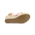 thumbnail image 5 of BLISSFUL STEP Women's Sandals Strappy Platform Slingback Flip Flops Wedge Sandals Nude 10, 5 of 6