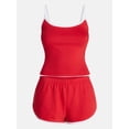 thumbnail image 5 of No Boundaries Sports Tank Top and Shorts Sleep Set, 2-Piece, Women's XS-XXL, 5 of 5