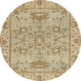 thumbnail image 1 of Ahgly Company Machine Washable Indoor Round Abstract Bronze Brown Area Rugs, 8' Round, 1 of 7