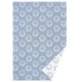 thumbnail image 5 of Truly Soft Cozy Smiley Reversible 100% Microfiber Polyester  50x70 Throw Blanket in Slate Blue/White, All Season, Adult Size, OEKO-TEX Certified, 5 of 10