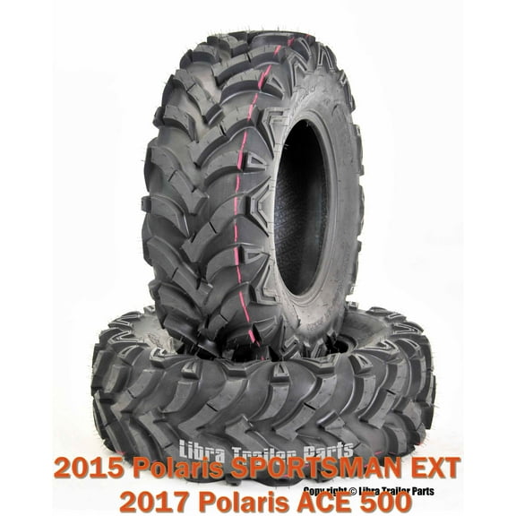 (2) 24x8-12 ATV Front Tire Set 6PR for 2015 Polaris SPORTSMAN EXT 2017 ACE 500