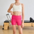 thumbnail image 2 of TAmten Girls Shorts Girls Athletic Shorts Ball Sports Dance Yoga Short Bike Gym Teens Running Workout Seamless Shorts(Hot Pink,13-14 Years), 2 of 6
