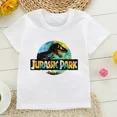 thumbnail image 3 of Camiseta de Jurassic Park para niños, ropa de dinosaurios para niños y niñas, camisetas de algodón, camisetas de verano, 3 of 5