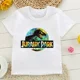 thumbnail image 3 of Camiseta de Jurassic Park para niños, ropa de dinosaurios para niños y niñas, camisetas de algodón, camisetas de verano, 3 of 5
