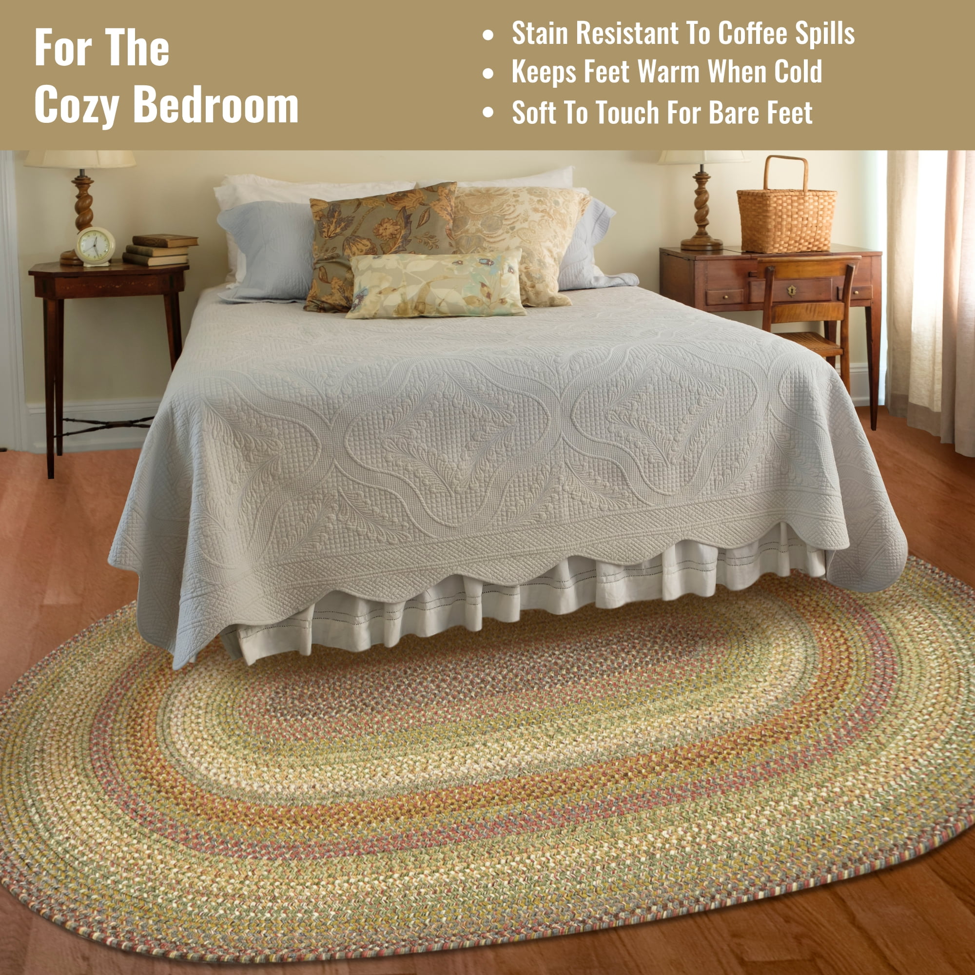 Driftwood Brown Ultra Durable Braided Oval Rugs