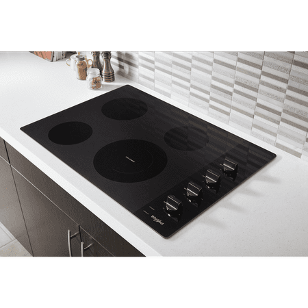 Whirlpool - 30" Electric Cooktop - Black