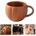 thumbnail image 2 of Party Cup 450ml Ceramic Pumpkin Tumbler 1 Pack Drinkware, Seasonal Mold Kitchen Gadget, Multipurpose Beverage Container for Holiday Party Coffee Milk Serving, 2 of 8