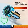 thumbnail image 4 of Wmool 120/240W Digital Display Super Fast Charging Car Charger, 2 USB Ports, Portable Vehicle Power Adapter for Phones & Tablets, Wide Compatibility, 4 of 8