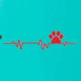 thumbnail image 2 of Dog Heartbeat | Paw Print EKG Lifeline | Veterinarian Vet Tech Dog Lover Womens Slim Fit Junior Tee, Tahiti Blue, Large, 2 of 5