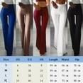 thumbnail image 2 of Bagilaanoe Women High Waist Flared Wide Leg OL Work Yoga Lady Bell-bottom Trousers Pants, 2 of 5