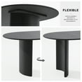 thumbnail image 4 of MAYEERTY Modern 79*33.5*30" Oval Black Dining Table with Arc - shaped Legs, Seats 6, 4 of 8