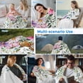 thumbnail image 5 of Eucalyptus Flower Cooling Blanket,Lightweight Breathable Summer Throw Blanket with Double Sided Cold Effect,Sage Green Botanical Boho Leaf Pink Picnic Blankets Bed Sheet for Hot Sleepers 60"x80", 5 of 8