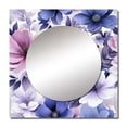 thumbnail image 2 of Designart "Purple Floral Exquisite Elegance" Floral Square Mirror For Wall Decor - Large Purple Square Mirror Printed Wall Decor - Cottage Square Living Room Mirror, 2 of 5