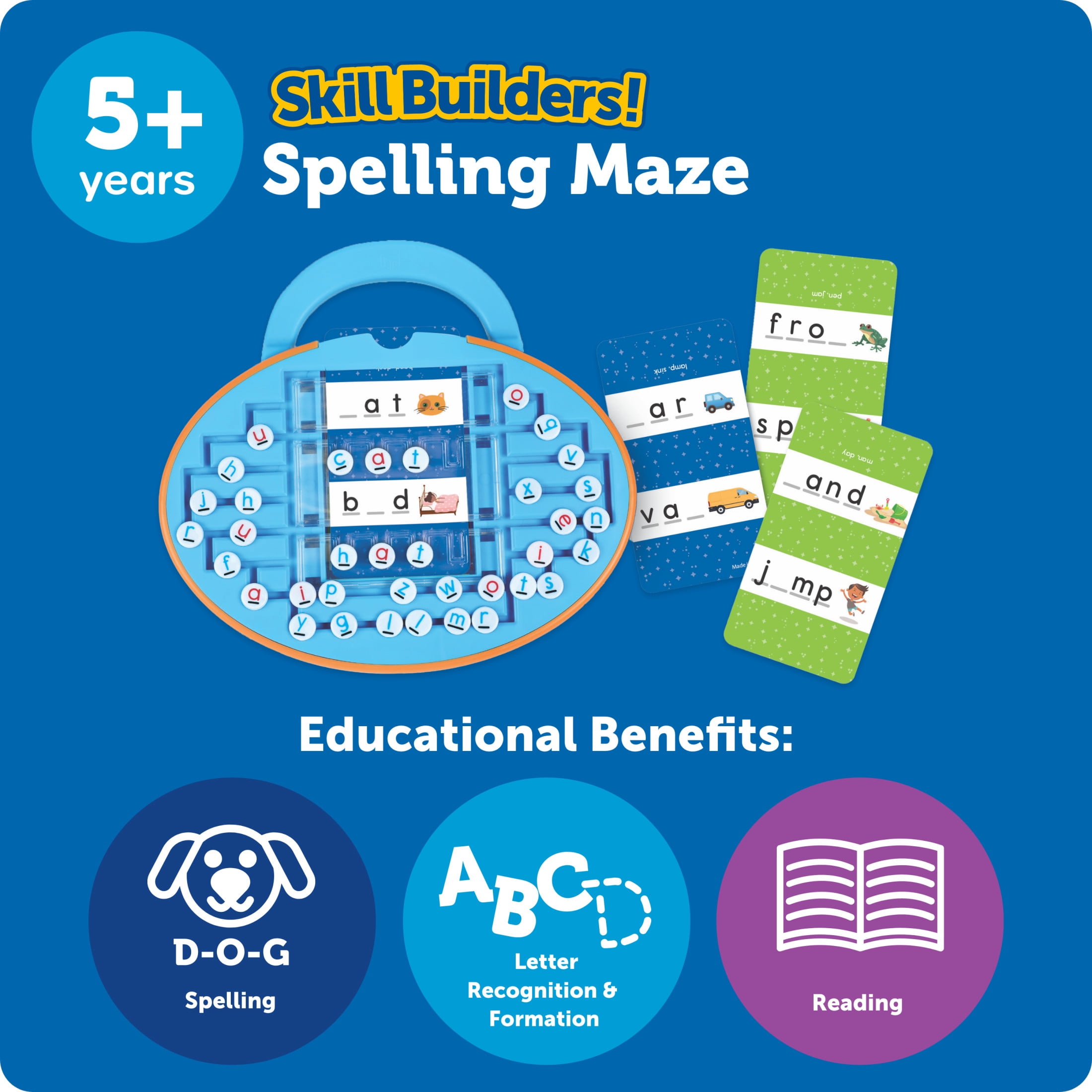 Learning Resources Skill Builders Spelling Maze,  Alphabet Flash Cards, Ages 5+