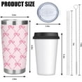 thumbnail image 2 of Pink Bow Tumbler with Lid Straw 20 Oz Bow Tie Travel Coffee Cute Pink Ribbon Bow Tumbler Cup Boxed for Wedding Birthday Party Favor Supplies, 2 of 6