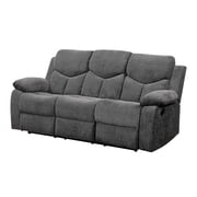 Kalen Gray Chenille Sofa w/ Drop Down Table