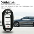 thumbnail image 5 of Vitodeco Leather Smart Key Fob Case Cover Protector Compatible for Infiniti QX60, QX50, Q50, Q60, QX55 (4-Button, Black), 5 of 5