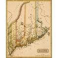 thumbnail image 2 of Vintage Maps 15x18 Black Modern Framed Museum Art Print Titled - Maine 1817, 2 of 4