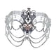 thumbnail image 4 of Máscara de mascarada con cubierta facial de metal para mujeres, elegante máscara de ojos para cosplay Plata, 4 of 8