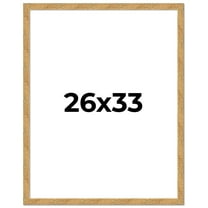 26x33 Frame Beige Real Wood Picture Frame Width 1.25 inches | Interior Frame Depth 0.5 inches |