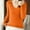 Orange, variant on Itsame Knitted Sweater for Womens Knitted V-Neck Sweatershirt Long Sleeves Solid Color Relaxed Sweatshirts Army Green Size 2XL