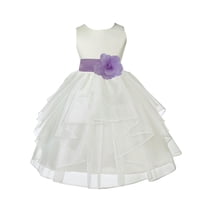 Ekidsbridal Ivory Lilac Shimmering Organza Flower Girl Dress Junior Beauty Pageant Mini Bridal Gown Ballroom Dance Recital 4613T 10