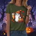 thumbnail image 6 of TOWED22 Halloween Shirt for Women Funny Ghost Costume Tshirts Halloween Short Sleeve Graphic Tee Tops(AG,L), 6 of 6