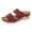 Red, variant on Women's Orthopedic Sandals Dressy Wide Width Double Strap Open Toe Wedge Sandals Summer Shoes