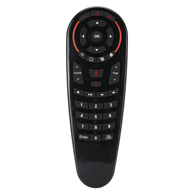 USB 2.4G Wireless Air Fly Mouse Sensor de movimiento Control remoto por voz inteligente Negro