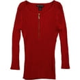thumbnail image 1 of I-N-C Womens Zip Front Knit Sweater, 1 of 1