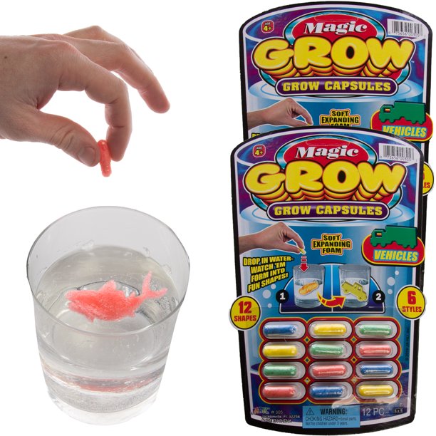 JaRu (24 Count) Magic Grow Capsules Party Favor Bulk Foam Water/Bath