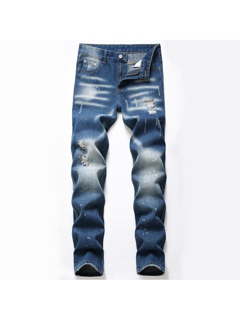 sort Parlament Almindelig Mens Jeans Men's Stretchy Ripped Skinny Jeans Taped Slim Fit Denim Jeans  Mens Classic Slim Fit Stretch Jeans Skinny Denim Pants Ripped Design Men's  Slim Fit Biker Jeans - Walmart.com