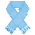 thumbnail image 3 of Glory Max Women's Large Soft Silky Pashmina Shawl Wrap Baby Blue Solid Plain Wedding Scarf, 3 of 5