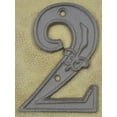 thumbnail image 2 of Lulu Decor, Cast Iron House Number 2 Antique Brown Finish with Fleur De Lis (# 2), 2 of 4