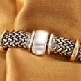 thumbnail image 4 of Ross-Simons Italian Sterling Silver and 18kt Bonded Gold Woven Bracelet, Women's, Adult, 4 of 6