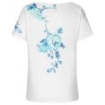 thumbnail image 5 of Scyoekwg Printed Shirt for Womens Casual Short Sleeve Round Neck Graphic Tees Short Sleeve Comfy Casual Tunic Tops Summer Trendy Loose Lightweight Tops Ethnic Printed White XXL, 5 of 8