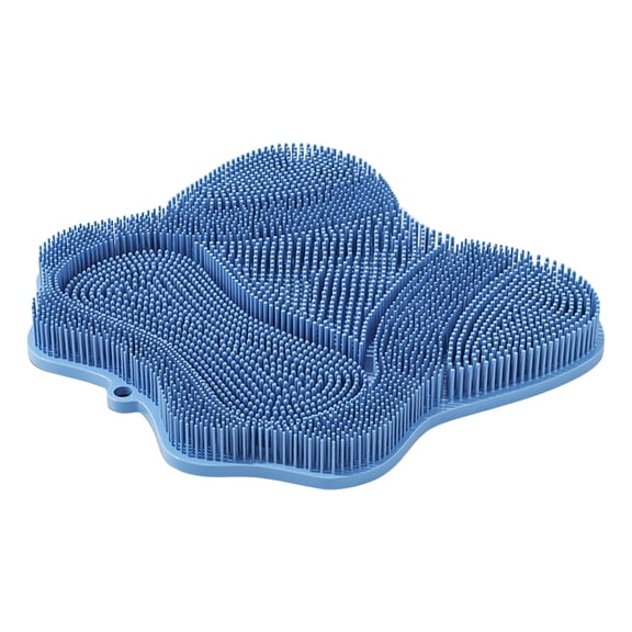 Shower Foot Scrubber Mat With Suction Cups 2025 New Foot Back Cleaning Pad Back Washer Exfoliating Bath Wash Pad Wall Mounted Suction Cups Blue Blue