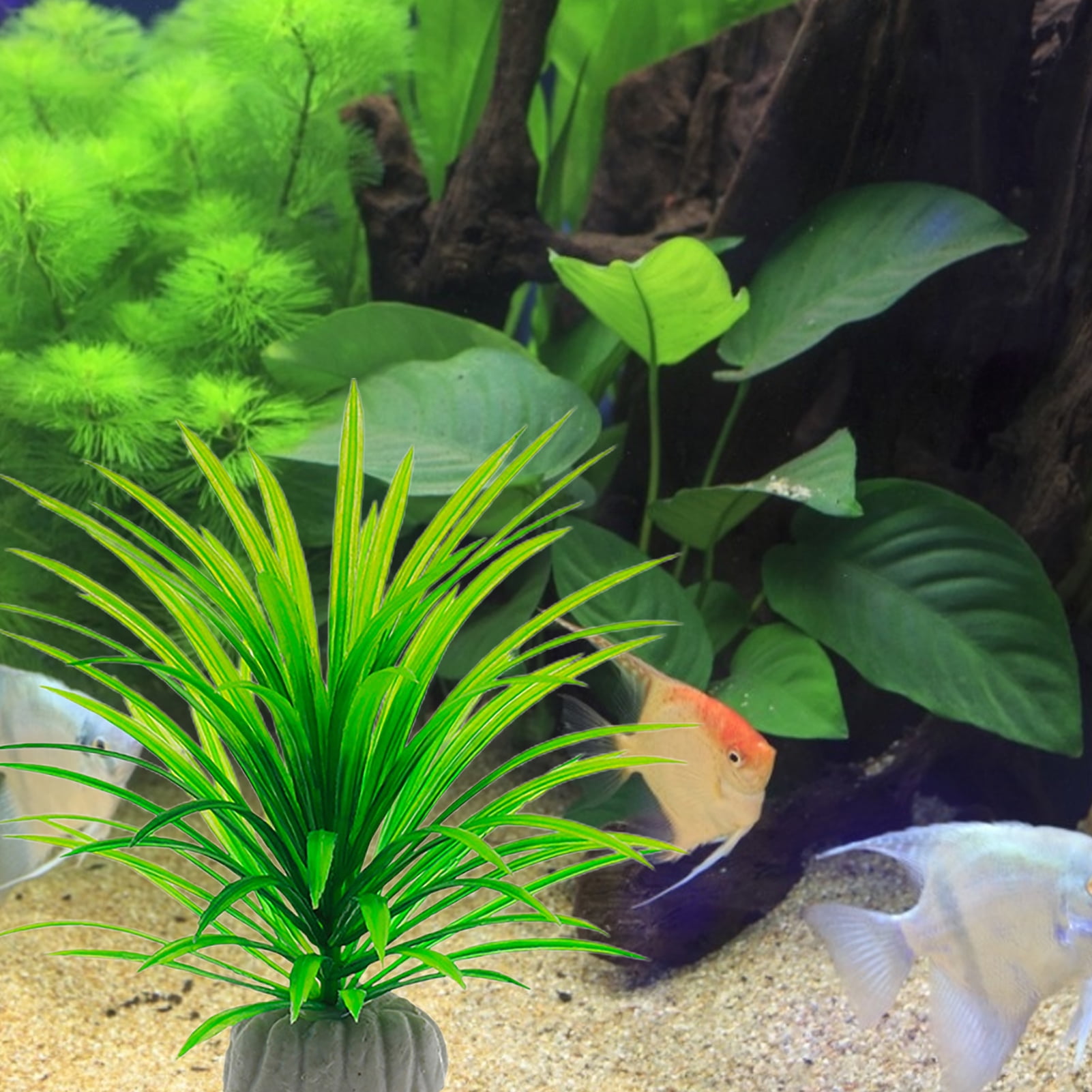 Archer 10Pcs Water Grass Simulation Easy to Clean Plastic Fake Aquatics